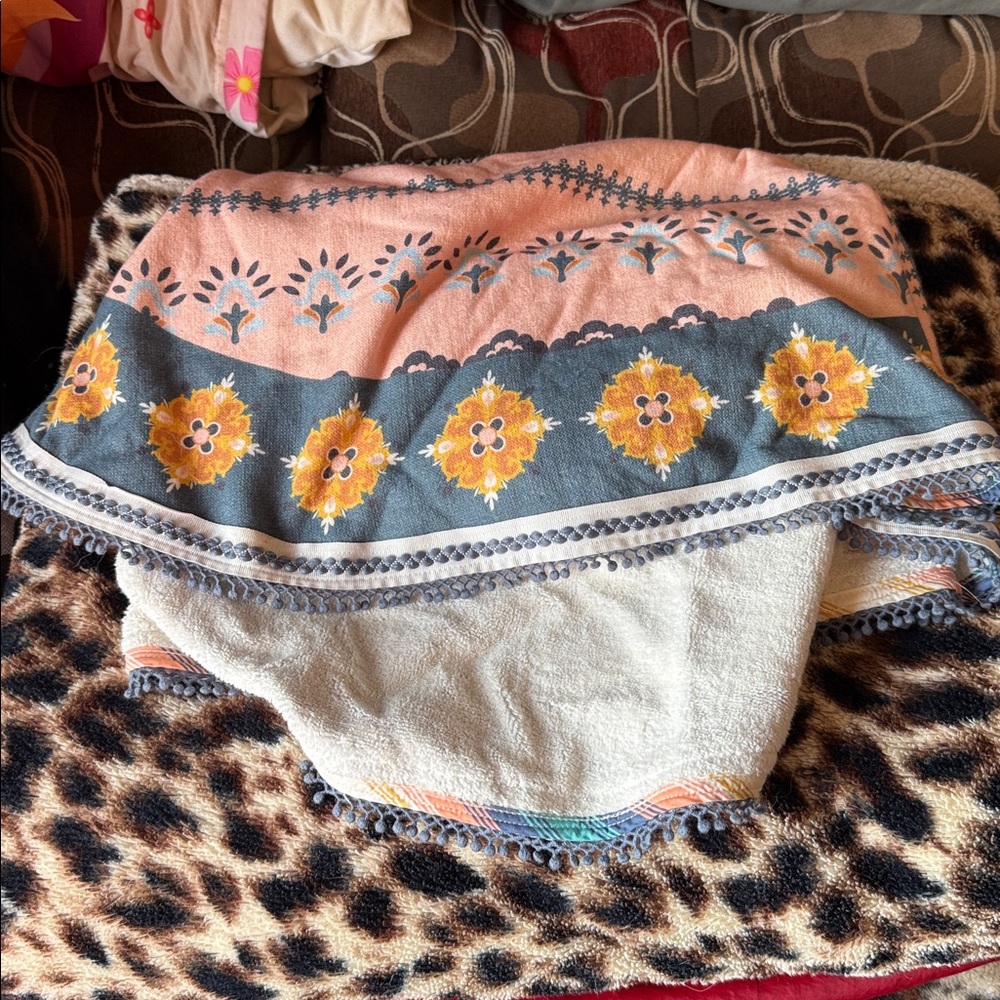 Colorful Patterned Poncho - Picture 2 of 2